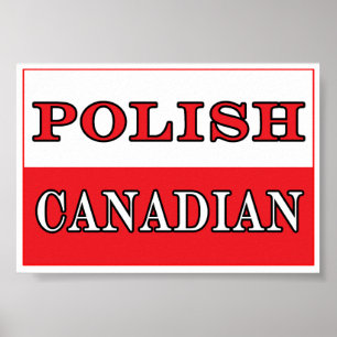 Poolse Canadese vlag Poster
