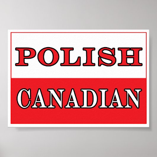 Poolse Canadese vlag Poster (Voorkant)