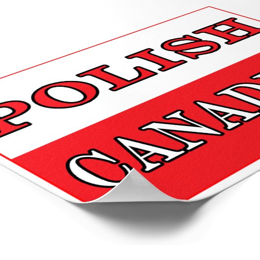 Poolse Canadese vlag Poster (Hoek)