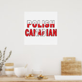 Poolse Canadese vlag Poster (Keuken)