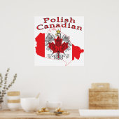 Poolse Canadese vlag Poster (Keuken)