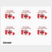 Poolse Canadese vlag Ronde Sticker (Vel)