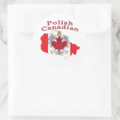 Poolse Canadese vlag Ronde Sticker (Tas)