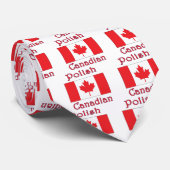 Poolse Canadese vlag Stropdas (Opgerold)