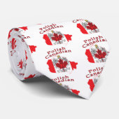 Poolse Canadese vlag Stropdas (Opgerold)