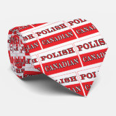 Poolse Canadese vlag Stropdas (Opgerold)