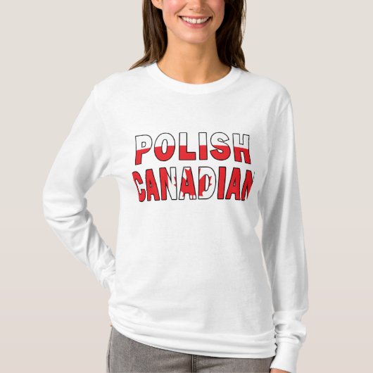 Poolse Canadese vlag T-shirt (Voorkant)