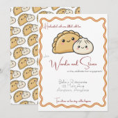 Poolse Chinese Pierogi Dumpling Voedsel Verloving Kaart (Voorkant / Achterkant)