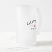 Poolse coördinaten Gdynia Polska (Polen) Matglas Bierpul (Voorkant rechts)