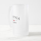 Poolse coördinaten Gdynia Polska (Polen) Matglas Bierpul (Voorkant links)