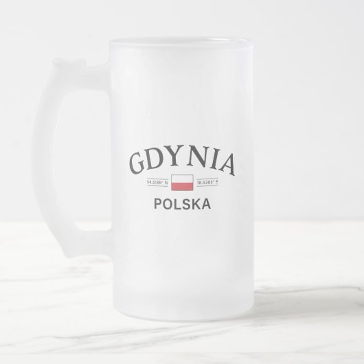 Poolse coördinaten Gdynia Polska (Polen) Matglas Bierpul (Links)