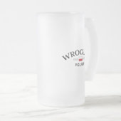 Poolse coördinaten Wroclaw Polska (Polen) Matglas Bierpul (Voorkant rechts)