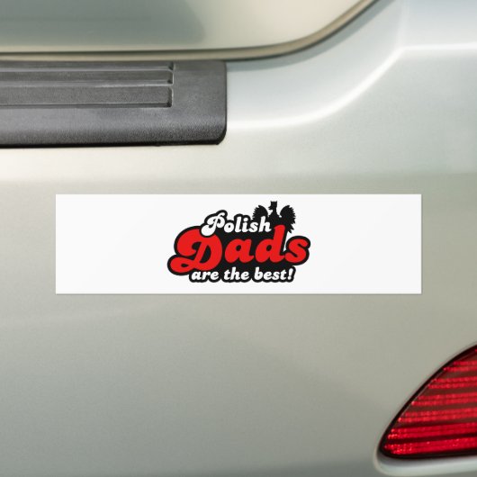 Poolse Dads Bumpersticker (Op auto)