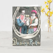 Poolse dagkaart voor nieuwe jaren kaart (Gele Bloem)