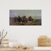 Poolse dansers die Russen aanvallen, 1920 Poster (Keuken)