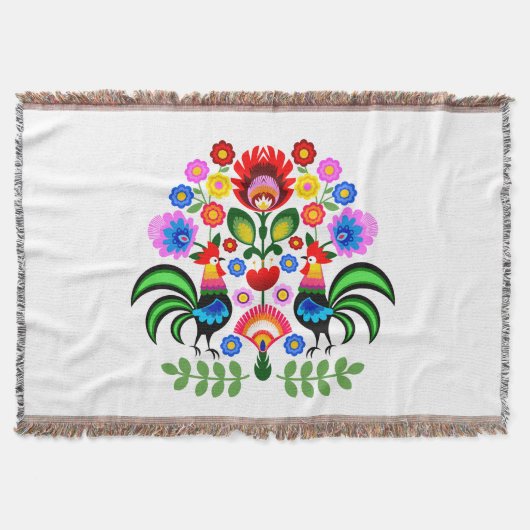 Poolse design bloemen. deken (Voorkant)
