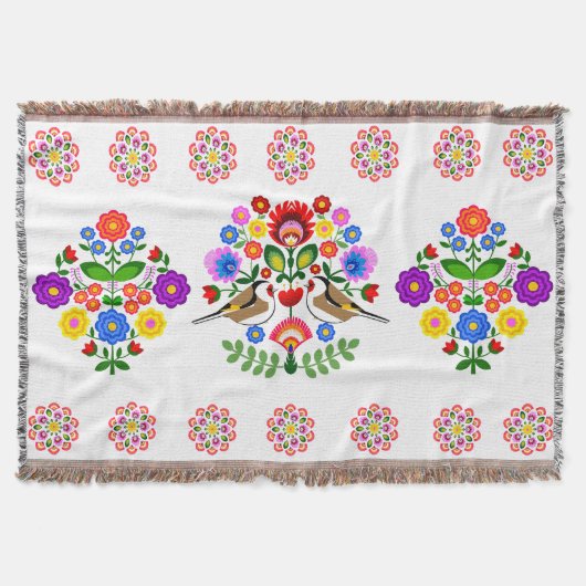 Poolse design bloemen. deken (Voorkant)