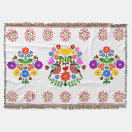 Poolse design bloemen. deken