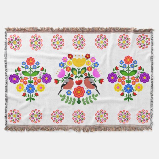 Poolse design bloemen. deken (Voorkant)