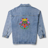 Poolse design bloemen. denim jacket (Achterkant)
