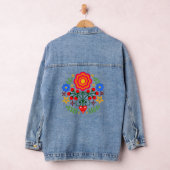Poolse design bloemen. denim jacket (Hangar)