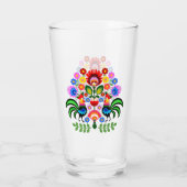 Poolse design bloemen. glas (Achterkant)