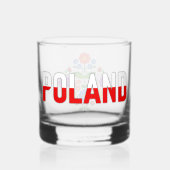 Poolse design bloemen. whisky glas (Achterkant)