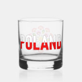 Poolse design bloemen. whisky glas (Achterkant)