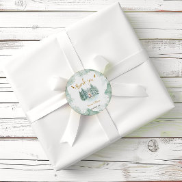 Poolse Dier Baby Shower Bedankt Ronde Sticker
