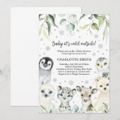 Poolse dieren baby shower uitnodiging (Voorkant / Achterkant)