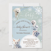 Poolse Dieren Knuffel Baby Shower Kaart (Voorkant)