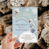 Poolse Dieren Knuffel Baby Shower Kaart