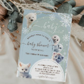 Poolse Dieren Knuffel Baby Shower Kaart