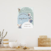Poolse Dieren Winter Thema Welkom Poster (Keuken)