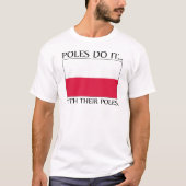 Poolse doen het... Met hun stokken T-shirt (Voorkant)