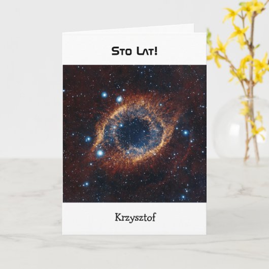 Poolse douanenaam verjaardagskaart kaart (Gele Bloem)