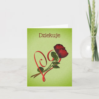 Poolse Duje Dank u Red Roses Heart Kaart