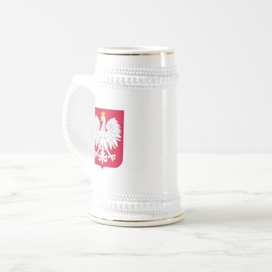 Poolse Eagle Beer Stein Bierpul (Voorkant links)