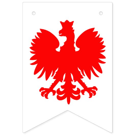 Poolse Eagle Bunting-vlag Vlaggetjes (Tweede vlag)