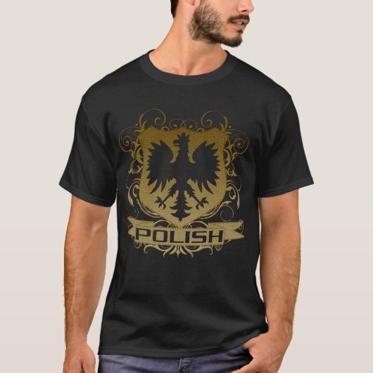 Poolse Eagle Crest Gold t shirt (Voorkant)