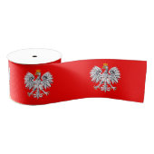 Poolse Eagle, Rode Poolse vlag stijl lint, Polen Grosgrain Lint (Spoel)