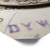 Poolse Eagle War Medal Print (Hoek)