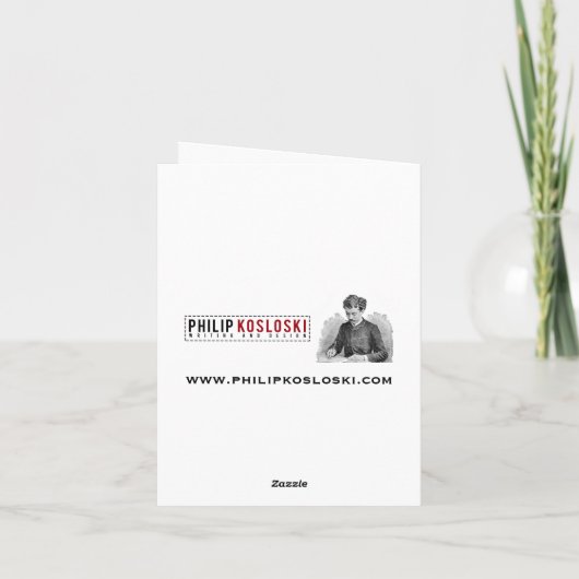 Poolse/Engelse Kerstkaart - Bewondering Feestdagen Kaart (Achterkant)