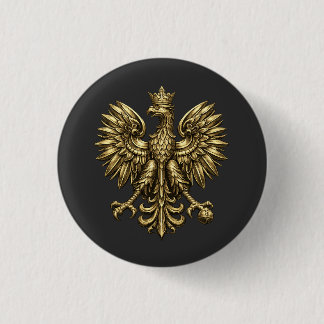 Poolse Erfgoed Adelaar Knop Ronde Button 3,2 Cm