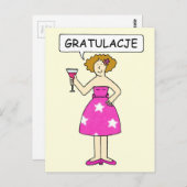 Poolse felicitaties Gratulacje Briefkaart (Voorkant / Achterkant)