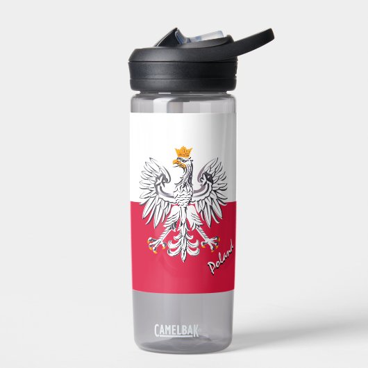 Poolse fles, patriottische Poolse vlag Waterfles (Links)
