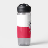 Poolse fles, patriottische Poolse vlag Waterfles (Voorkant)