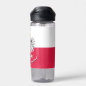 Poolse fles, patriottische Poolse vlag Waterfles (Achterkant)