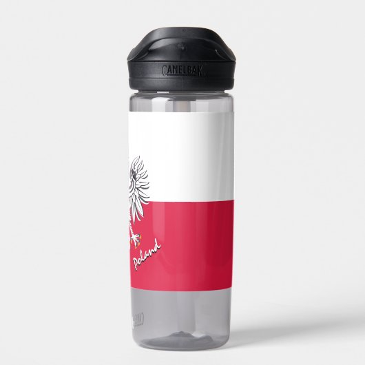 Poolse fles, patriottische Poolse vlag Waterfles (Achterkant)