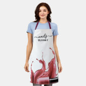 Poolse fles splash Custom Nail Salon Schort (Gedragen)